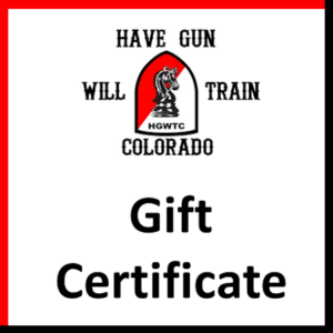 Gun Training Gift Certificates